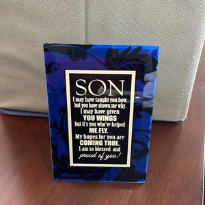 Beveled Glass Plaque ‘Son’